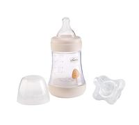 CHICCO PERFECT 5 Biberon Anticolica 150 ml Flusso Lento 0+ Mesi con Tettarella e Ciuccio in Morbido Silicone Neutro - 9623