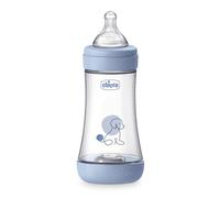 Chicco PERFECT 5 Biberon Anticolica 240 ml, Biberon Flusso Medio 2 Mesi + Bimbo