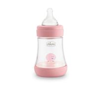 Chicco Perfect 5 - Biberon anticolica rosa a flusso lento per l'allattamento, 1 biberon da 150 ml