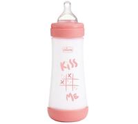 Chicco Biberon Perfect 5 4M+ Flusso veloce Silicone 300 ml Rosa