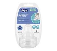 Chicco Perfect 5 - Tettarella Physio Anti-Colica in Silicone 6M+ Pappa, 2 Pezzi