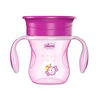 Chicco Perfect 360 bicchiere salvagoccia con maniglie 12m+ Pink 200 ml