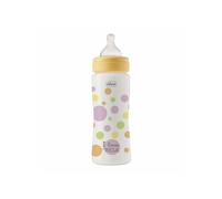 Chicco Biberon Perfect Easy - Flusso veloce, Tettarella Physio silicone, 330 ml, 4 Mesi+ Bambina