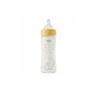 Chicco Biberon Perfect Easy Flusso Lento, con Tettarella Physio in Morbido Silicone e Finitura Soft Sense, Anticolica, Riduce Rigurgito e Irritabilità, Bottiglia in Vetro da 240ml, 0 Mesi+, Neutro