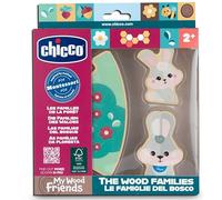 Chicco Personaggi in Legno My Wood Friends, Gioco sensoriale in legno,2 coniglietti,1 pezzo di puzzle,Ispirato al metodo Montessori,Collezionabili, Leggeri e facili da afferrare,Creare storie, 2+ anni