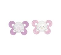 Chicco Physio Comfort 6-16 m Ragazza-Puntini/Gatto 2 pz - Ciuccio