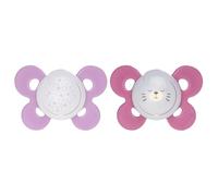 Succhietto Chicco Physio Comfort Night Silicone 2pz Beige Lilla 16-36m
