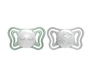 Chicco Physio Light Physio Forma Night ciuccio 16-36 m Green/Grey 2 pz