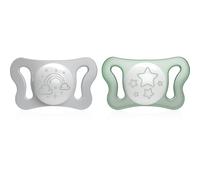 Succhietto Chicco Physio Forma Micrò Glow Silicone 2 pz 0-2 m
