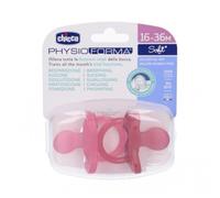 Chicco Physio Soft Ciuccio Rosa 16-36mesi+ 2 Unità - Ciuccio