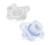 Chicco PhysioForma Ciuccio in Silicone 0-2 Mesi Set Gommotti 0-2 Mesi Colore Blu 2 Pezzi