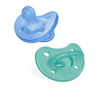 Chicco PhysioForma Ciuccio in Silicone 6 - 16 Mesi, Set di Gommotti Morbidi e Delicati, Supportano la Respirazione Fisiologica e Favoriscono il Corretto Sviluppo della Bocca, Azzurro