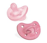 Chicco PhysioForma Ciuccio in Silicone 6 - 16 Mesi, Set di Gommotti Morbidi e Delicati, Supportano la Respirazione Fisiologica e Favoriscono il Corretto Sviluppo della Bocca, Rosa