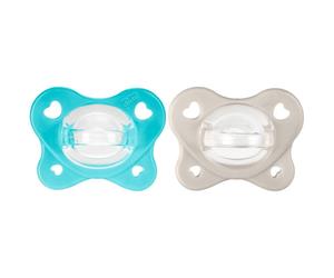 Chicco Physioforma - Dual Soft Succhietto Gommotto 6-16M Azzurro, 2 pezzi