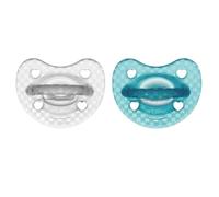 CHICCO 2 Gommotti 16-36m Gommotto Physio Soft Lux | Ciuccio Maschio in Silicone