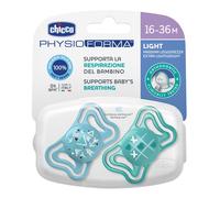 Chicco Succhietto Physoforma Light Silicone Azzurro 16-36 mesi 2 pezzi