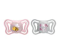 Chicco PhysioForma Light, Succhietto in Silicone 2-6 Mesi, Ciuccio Bimba con Tettarella in Silicone, Leggero e Traspirante, Forma Ergonomica, Supporta il Corretto Sviluppo della Bocca, Rosa, 2 pezzi