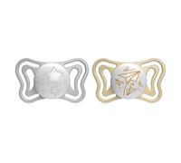Chicco Physio Light Physio Forma Night ciuccio 6-16 m Grey/Gold 2 pz