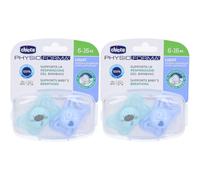 Chicco Physioforma Light Succhietto Azzurro 6-16 Mesi 2x1 St