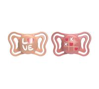 CHICCO PhysioForma Light Ciuccio Neonato 16-36 Mesi Succhietto con Tettarella in Silicone Set 2 Gommottini Forma Ergonomica colore Rosa
