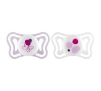 Chicco PhysioForma Light, Succhietto in Silicone 2-6 Mesi, Ciuccio Bimba con Tettarella in Silicone, Leggero e Traspirante, Forma Ergonomica, Supporta il Corretto Sviluppo della Bocca, Rosa, 2 pezzi