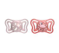 Chicco PhysioForma Light, Succhietto in Silicone 6-16 Mesi, Ciuccio Bimba con Tettarella in Silicone, Leggero e Traspirante, Forma Ergonomica, Supporta il Corretto Sviluppo della Bocca, Rosa, 2 pezzi