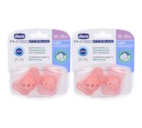 Chicco Physioforma Light Succhietto Rosa 16-36 Mesi 2x1 pz Succhietti