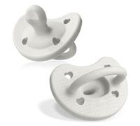 Chicco PhysioForma Luxe - Ciucci in silicone per bambini da 0 a 6 mesi, senza BPA e lattice, confezione da 2 pezzi, colore: Grigio perla
