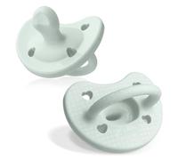 Chicco PhysioForma Luxe - Ciuccio in silicone per bambini da 0 a 6 mesi, con scudo testurizzato alla moda, senza BPA e lattice, custodia sterilizzante riutilizzabile, colore menta, confezione da 2
