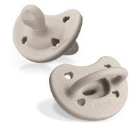 Chicco PhysioForma Luxe - Ciuccio monopezzo in silicone per bambini dai 6 ai 16 mesi, scudo strutturato alla moda, senza BPA e lattice, confezione da 2 pezzi, colore: Grigio