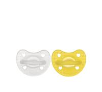 Chicco PhysioForma Luxe Silicone Pacifier 2-6m Transparent/Yellow x2