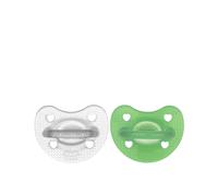 Chicco PhysioForma Gommotto Luxe Fluo, Ciuccio in Silicone 6-16 M, Set di Gommotti Morbidi e Delicati, Supportano la Respirazione Fisiologica e Favoriscono il Corretto Sviluppo della Bocca, 2 Pezzi