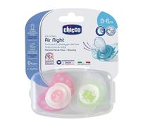 Chicco PhysioForma Succhietto Air Night Luminescente al Buio 0-6 Mesi Tettarella in Caucciù 2 Pezzi