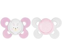 Chicco 00075121110000 ciuccio per bambino Ciuccio ultra morbido Rotondo Silicone Rosa