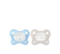 Chicco PhysioForma Succhietto Dual Soft 2-6m Blu/Grigio x2