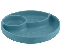 Chicco Piatto Divisorio in Silicone con Ventosa 12m+, Piatto per Bambini Antiscivolo con 3 Scomparti, 100% Silicone Alimentare Infrangibile Senza BPA, Lavabile in Lavastoviglie e Microonde