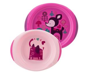 Chicco piatto fondo e piano 12 mesi+ rosa/verde