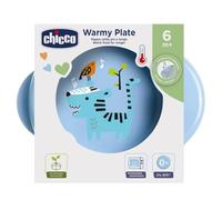Chicco Piatto Pappa Calda 6M+, Bimbo, Azzurro