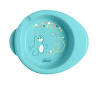 Chicco Piatto Pappa Calda per Bebè e Bambini, Piatto Termico per Pappa con Serbatoio Acqua Calda, Piattino Pappa Svezzamento con Base Antiscivolo e Design Ergonomico, 0% BPA, 6+ Mesi, Azzurro