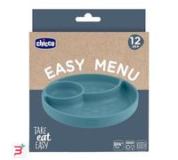 Chicco Piatto Divisorio in Silicone con Ventosa 12m+, Piatto per Bambini Antiscivolo con 3 Scomparti, 100% Silicone Alimentare Infrangibile Senza BPA, Lavabile in Lavastoviglie e Microonde