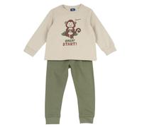 Chicco, Pigiama Lungo in Felpa Bambino, 100% Cotone, Elasticizzato, Figura scimmietta