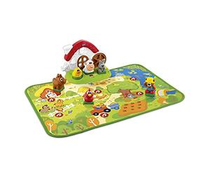 Chicco Playset Farm Animals 2 in 1 Tappetino da Gioco interattivo per Imparare Forme e Animali, Giochi per Bambini 1 Anno, 4 Anni, Versione Italiano/Inglese