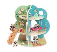 Chicco Playset in Legno, Albero dei Procioni, Gioco Montessoriano, 4 Personaggi Esclusivi, Playset 34 cm di Altezza su Due Piani, Gioco Bambina e Bambino 2+ Anni, Idea Regalo