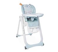 Chicco Polly 2 Start, Seggiolone Per Neonati Dalla Nascita a 3 Anni (15 Kg), Regolabile, 4 Ruote, Schienale Completamente Inclinabile In Sedia E Chiusura Compatta, Froggy Azzurro