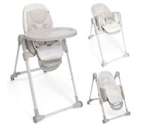Chicco Polly Armonia Seggiolone Evolutivo Pappa per Bambini da 0 Mesi a 40 kg, Sedia Evolutiva , Seggiolone Reclinabile a Sdraietta con Altezza e Poggiapiedi Regolabili, 4 Ruote, Compatto, Beige