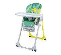 Chicco Polly Easy Seggiolone Pappa Evolutivo per Bambini da 6 Mesi a 3 Anni (15 kg), Reclinabile a Sdraietta Altezza e Poggiapiedi Regolabili - Verde