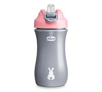 Chicco Pop-up Cup, Bicchiere Antigoccia per Bambini, Pratica Apertura, Beccuccio in Silicone, Chiusura Ermetica, Facile da Trasportare, Bicchiere per Bambini 2 Anni, Capacità 350 ml, Rosa