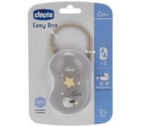 Chicco Portasucchietto Doppio, Portaciuccio Neonato, Versatile e Igienico, Facile Da Agganciare, Forma Ergonimica, Starilizzabile, Neutro, 0 Mesi+