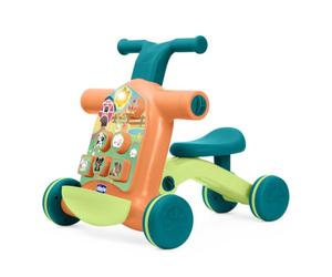 Chicco PrimiPassi Fattoria Evolutivo 4in1, Gioco Bambini 9-36 Mesi | Primi Passi, Cavalcabile, Monopattino e Centro Attività, Manubrio Regolabile, Cestello Anteriore e 6 Formine Incastro Animali