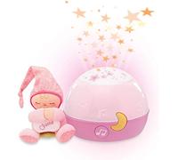 Chicco Proiettore Goodnight Stars Rosa, Luce Notturna e Proiettore Stelle Bambini Multicolori, Carillon Neonati con Musica Rilassante, Morbido Peluche Rimovibile, Giochi Neonato 0+ Mesi